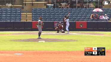 Yoniel Curet's seventh strikeout 