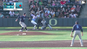 Trevor Cohen doubles (1) on a line drive to left fielder Avery Owusu-Asiedu. Zander Darby scores.