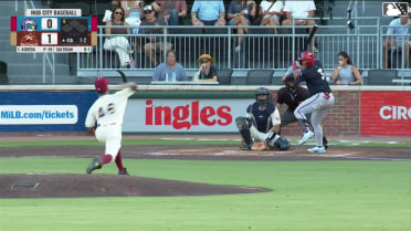 Devin Saltiban homers (7) on a fly ball to left center field.