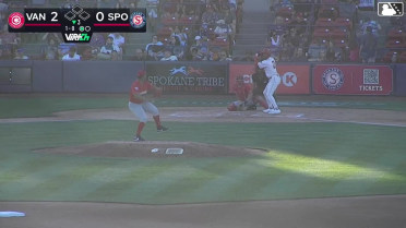 Tevin Tucker homers (1) on a fly ball to left field.
