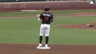 Yu-Min Lin In play, run(s) to Jose Miranda