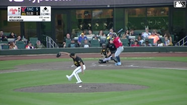 Patrick Wisdom homers (14) on a fly ball to left field. Ryan Bliss scores.