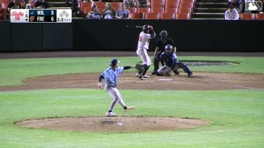 Leandro Arias triples (1) on a sharp line drive to right fielder Teo Banks.