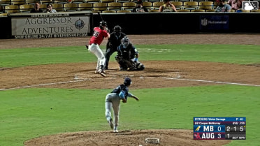 Cooper McMurray singles on a soft line drive to right fielder Eli Lovich. Manuel Campos scores. Caleb Klein scores.