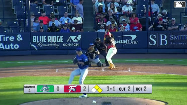 Aroon Escobar singles on a line drive to center fielder Braylen Wimmer. Bryson Ware scores. Bryan Rincon to 3rd.