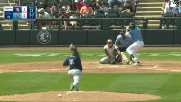 Jace Avina homers (14) on a line drive to left center field.