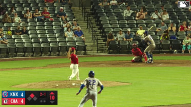 Carter Trice singles on a ground ball to left fielder Jay Allen II. Andy Garriola scores.