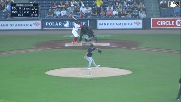 Allan Castro doubles (6) on a sharp line drive to right fielder Brett Callahan. Vinny Capra scores. Matt Thaiss scores.