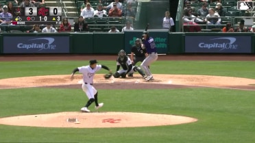 Charlie Condon out on a sacrifice fly to right fielder Victor Bericoto. Drew Avans scores.