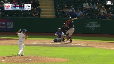 Michael Helman homers (1) on a fly ball to left center field. Cameron Cauley scores.