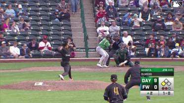 Victor Acosta doubles (2) on a fly ball to right fielder Jake Cunningham. Alfredo Alcantara scores.