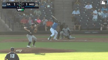 Clark Elliott homers (3) on a fly ball to right field.