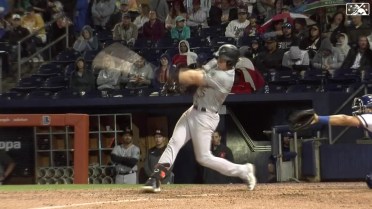Josh Lester hits a two-run home run