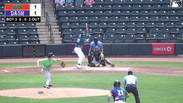 George Wolkow singles on a line drive to center fielder Quincy Scott. Caleb Bonemer scores.