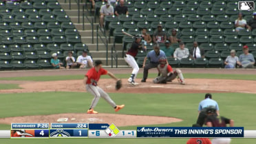 JC Vanek singles on a ground ball to right fielder Raylin Ramos. Stone Russell scores. Sean Gamble to 3rd.
