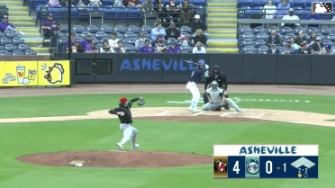 Alejandro Nunez homers (5) on a fly ball to right center field.