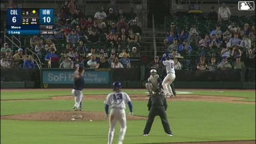 Jonathon Long singles on a ground ball to center fielder Stuart Fairchild. Kevin Alcántara scores.
