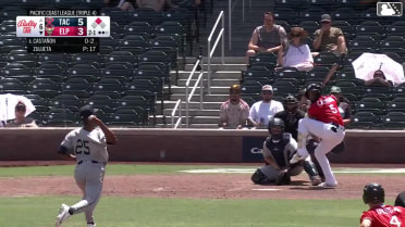 Marcos Castañon singles on a line drive to right fielder Brennen Davis. Clay Dungan scores.