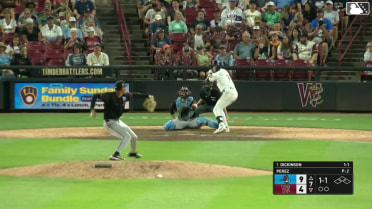 Daniel Dickinson homers (5) on a fly ball to left field.
