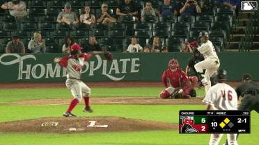 Nico Perez singles on a line drive to left fielder Kasen Wells. Charles Davalan scores. Eduardo Quintero scores.