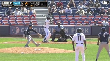 Nolan Schubart singles on a sharp line drive to right fielder Luis Durango. Ryan Cesarini scores. Jaison Chourio to 3rd.