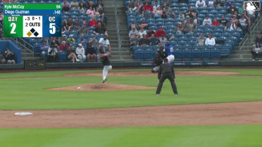 Diego Guzman singles on a ground ball to third baseman Tyson Lewis. Pedro Roque scores.