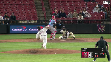 Tai Peete homers (3) on a fly ball to right center field. Jose Cordoba scores. Tre Richardson III scores.