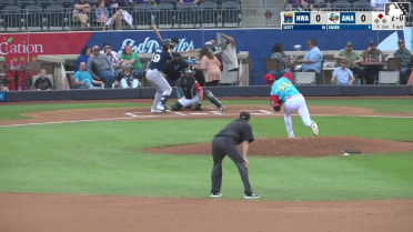 Connor Scott singles on a sharp line drive to left fielder Manuel Pena. Daniel Vazquez scores. Connor Scott out at 2nd on the throw, left fielder Manuel Pena to second baseman Jean Walters to first baseman Ben McLaughlin to second baseman Jean Walters.
