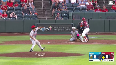 Jesús Báez homers (8) on a fly ball to left center field. Dakota Harris scores.