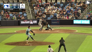 Luke Stevenson homers (14) on a fly ball to right center field. Ricardo Cova scores.