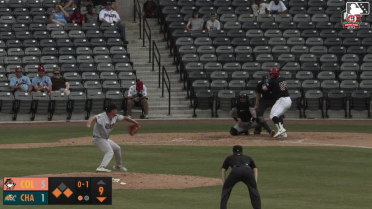 Ruben Ibarra out on a sacrifice fly to right fielder Logan Braunschweig. Alfredo Duno scores.