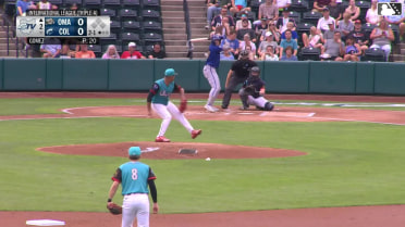 Brett Squires homers (20) on a fly ball to center field.