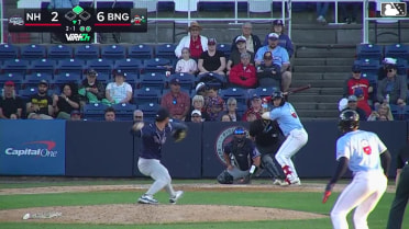 Kevin Villavicencio homers (1) on a fly ball to left field. Jaylen Palmer scores.