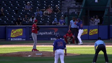 Josh Kasevich's First Bisons' Hit and Home Run