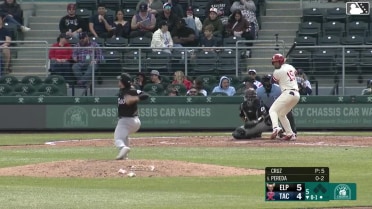 Jhonny Pereda homers (1) on a fly ball to left center field.