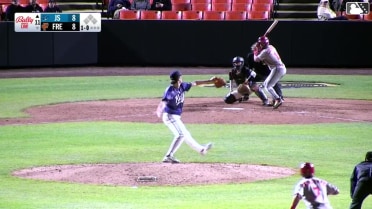 Jose Colmenares homers (3) on a fly ball to left center field. John Spikerman scores.
