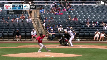 Mike Sirota singles on a sharp fly ball to left fielder Caleb Roberts. Josue De Paula scores.