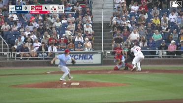 Brooks Brannon doubles (25) on a sharp line drive to left fielder Bryson Ware. Jack Winnay scores.