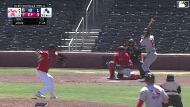 Cam Cauley homers (12) on a fly ball to left center field. Orlando Martinez scores. Cooper Johnson scores.