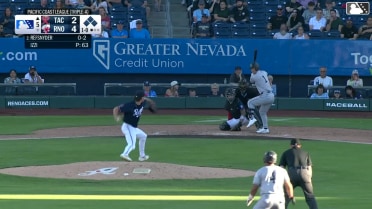 Rob Refsnyder singles on a line drive to right fielder Kristian Robinson. Miles Mastrobuoni scores. Victor Labrada to 3rd. Ryan Bliss to 2nd.
