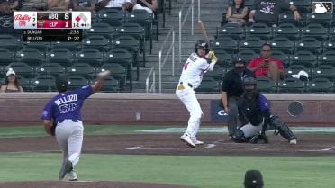 Clay Dungan doubles (10) on a sharp line drive to right fielder Zac Veen. Will Wagner scores.