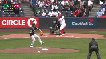 Kendry Chirinos singles on a ground ball to center fielder Trevor Cohen. Jake Casey scores.