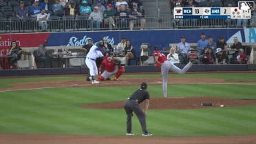 Jansel Luis singles on a ground ball to left fielder Kala'i Rosario. Manuel Pena scores.