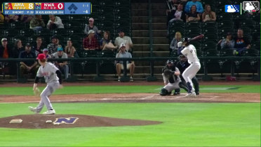 Sam Kulasingam homers (1) on a fly ball to left field.