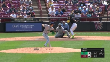 Marco Dinges homers (9) on a fly ball to center field.