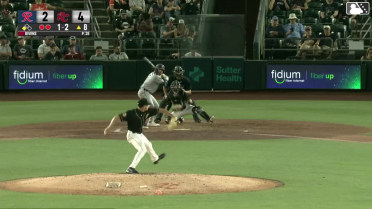 Spencer Packard singles on a ground ball to left fielder Scott Bandura. Axel Sanchez scores.