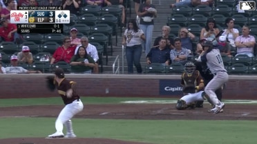 Shay Whitcomb singles on a line drive to center fielder Nick Schnell. Cavan Biggio scores. Joey Loperfido to 2nd.