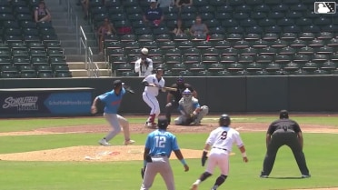 Jay Thomason singles on a bunt ground ball to third baseman Bobby Boser. Kyle DeBarge scores. Jake Rucker to 2nd.