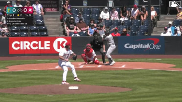 Brandon Eike homers (10) on a fly ball to left center field.