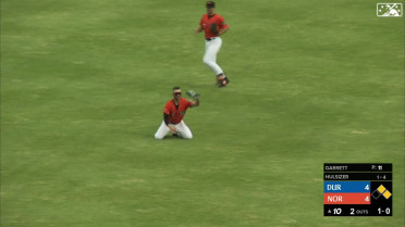 Connor Norby makes a diving catch in the 10th inning